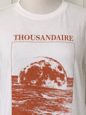 Thousandaire Graphic Tee in Rust on White